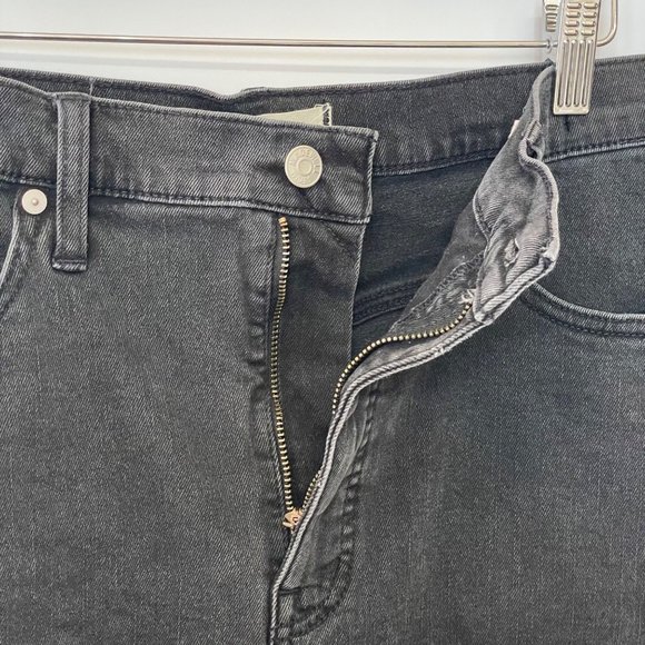 Madewell Womens 31 High Rise Denim Shorts Faded Black Cut Off Hem Style K6156 - Picture 9 of 13